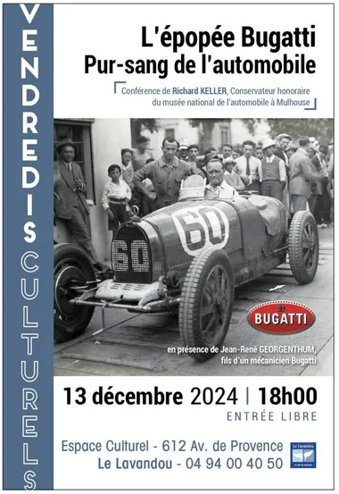 Vendredi culturel – L’Épopée Bugatti, pur-sang de l’automobile