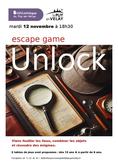 Bibliothèque du Puy : Escape Game Unlock