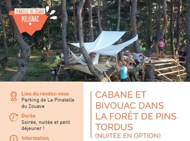 Sortie nature : cabane et bivouac dans la forêt de pins tordus (nuitée en option)