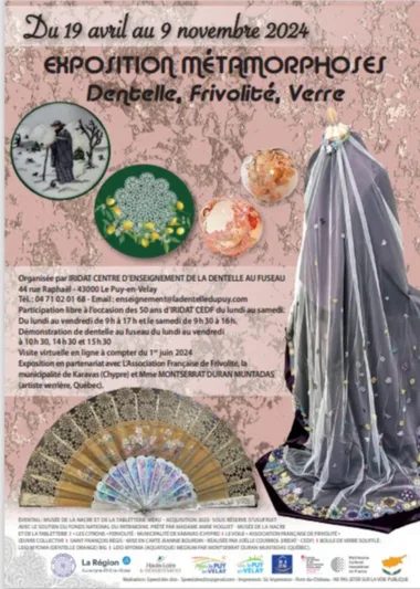 J.E.P. : Exposition “Métamorphoses -dentelle, frivolité, verre” + animations