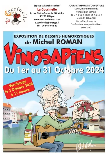 Exposition de dessins humoristiques de Michel Roman