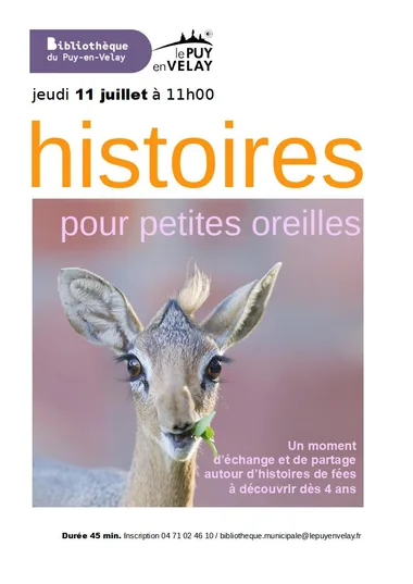 Bibliothèque du Puy-en-Velay : Histoires pour petites oreilles