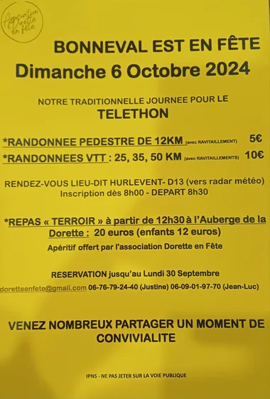 Journée du Téléthon à Bonneval