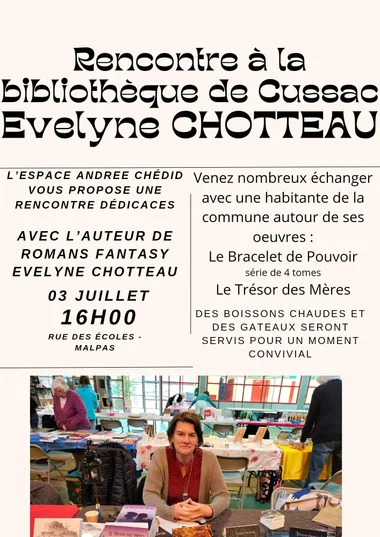 Rencontre à la bibliothèque : Evelyne Chotteau