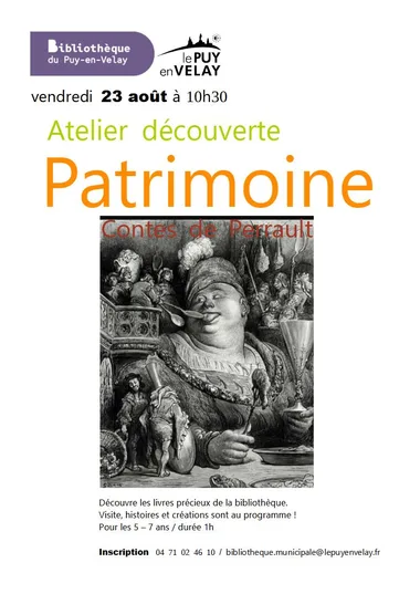 Bibliothèque du Puy : “Atelier découverte Patrimoine”