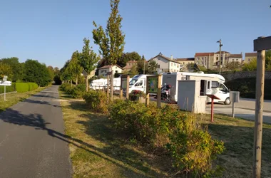 Montfaucon motorhome area in Velay