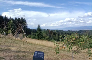 EQUI-Arboretum de Charvols-vue sur les monts Livradois