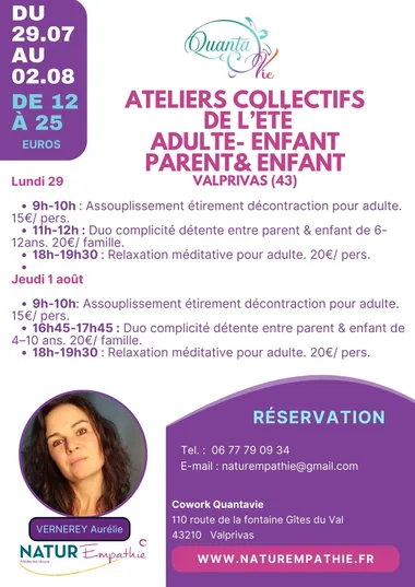 Ateliers relaxation avec Quanta Vie