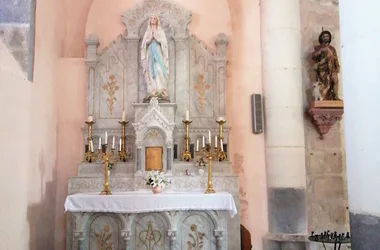 PCU_ Eglise st-Roch_autel Notre Dame de Lourdes