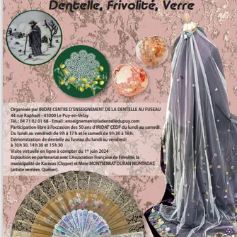 J.E.P: Exposition “Métamorphoses -dentelle, frivolité, verre” et animations