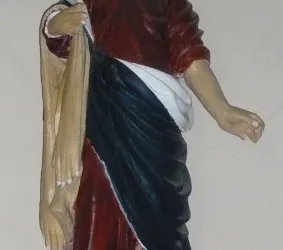 PCU_Eglise de l'Exaltation de la Sainte-Croix_Statue polychromée de St-Barthélémy