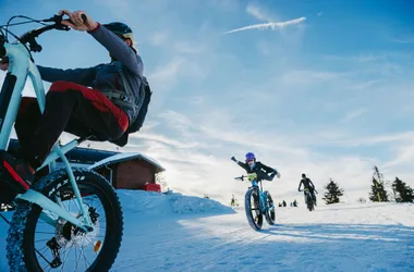 Mountain bike sulla neve