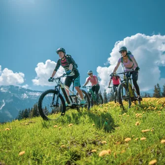 Rando VTT électrique Face au  Mont Blanc