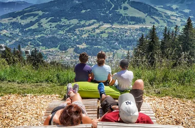 Portes du Mont-Blanc panoramic playground - sunbathing