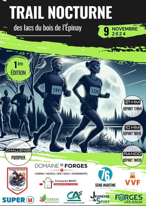 Trail nocturne des Lacs du Bois de l’Epinay 2024 Inscription Résultats