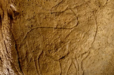 Höhlenpaar, kein Paar, Prignac-Gravur, 850 x 1137