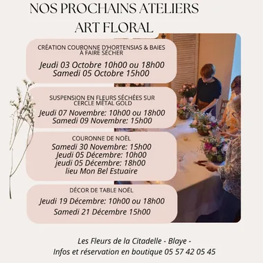 Les ateliers d’art floral des Fleurs de la Citadelle 2024