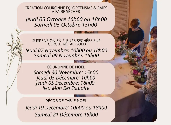 Les ateliers d’art floral des Fleurs de la Citadelle 2024