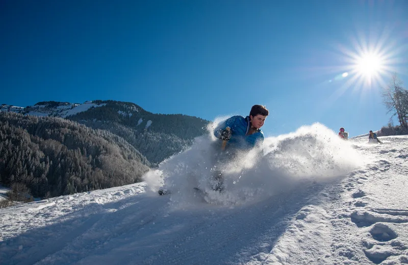 Piste de luge au Reposoir