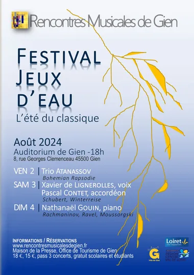 Festival Jeux d’Eau 2024 Le Classique de l’Eté : Duo Xavier de Lignerolles, ténor / Pascal Contet, accordéon