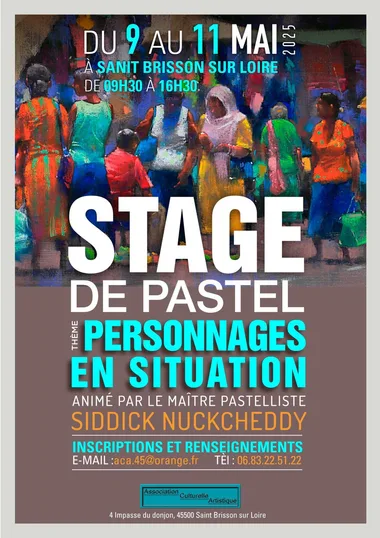 Stage de Pastel par le maître pastelliste mauricien, Aboo Bakar Siddick Nuckcheddy