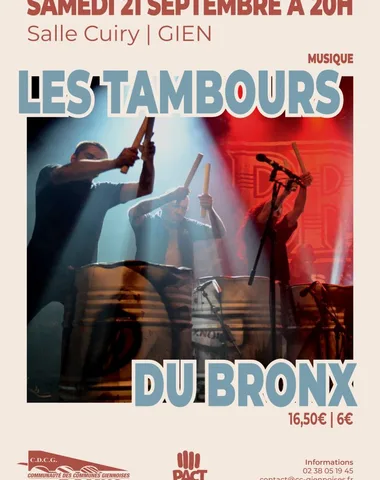 Concert LES TAMBOURS DU BRONX Salle Cuiry