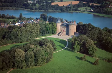Aerial view of Combourg castle