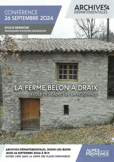 Conférence : La Ferme Belon à Draix