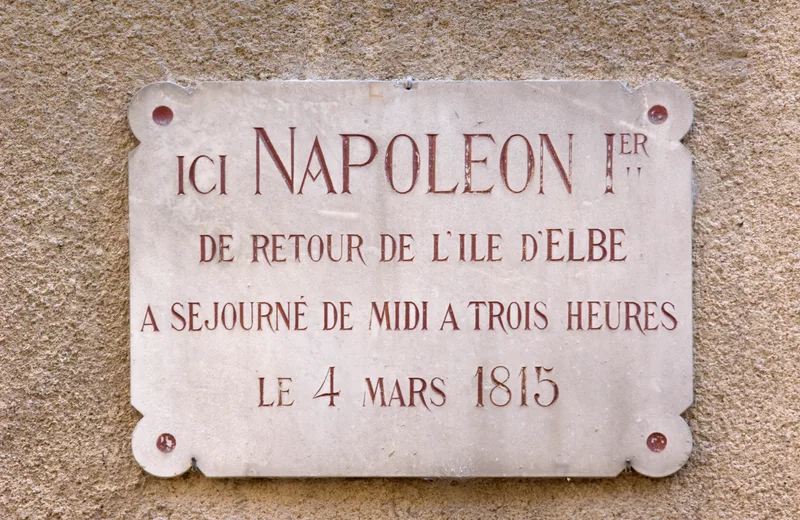 Plaque Napoléon à Digne les Bains