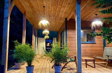 terrasse nuit cottage