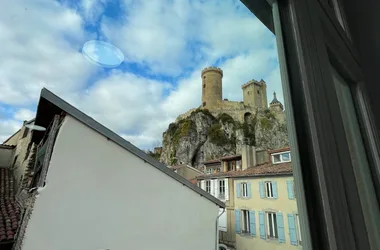 Blick auf das Schloss Léo de Foix