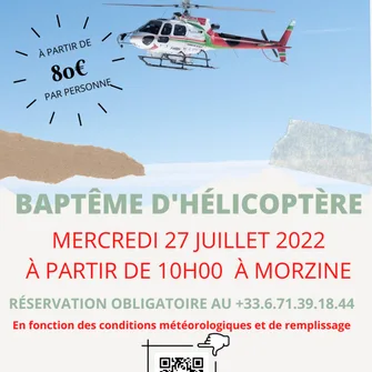 Baptême en hélicoptère