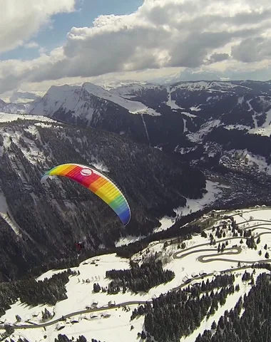 Paragliding tandem flight and first flight