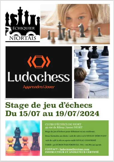Stage de jeu d’échecs à Niort