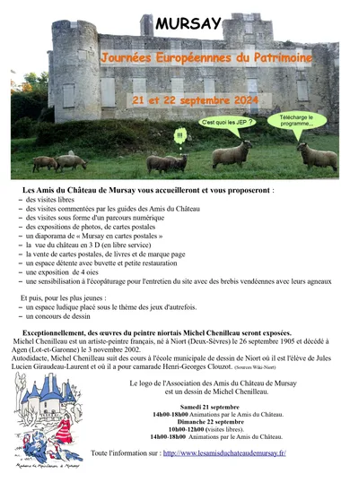 Journées Européennes du Patrimoine au Château de Mursay à Echiré
