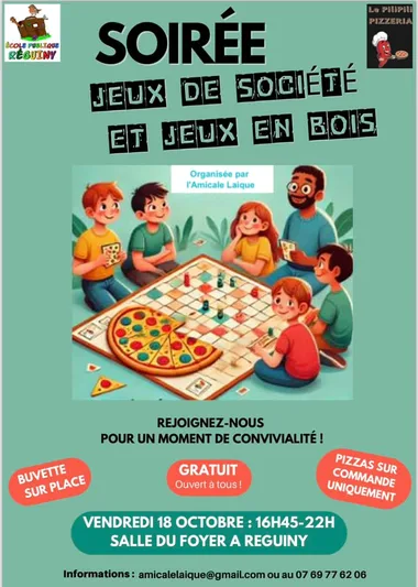 Soirée jeux de société et jeux en bois