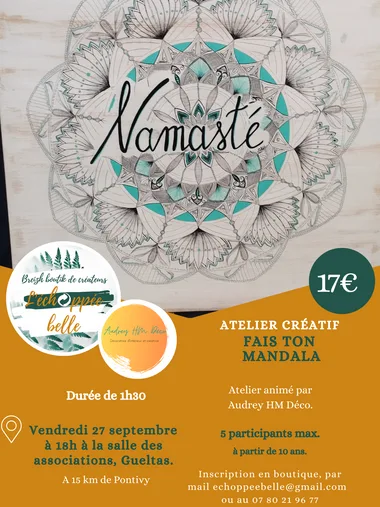 ÉchOppée belle : Atelier Fais ton mandala format carte postale