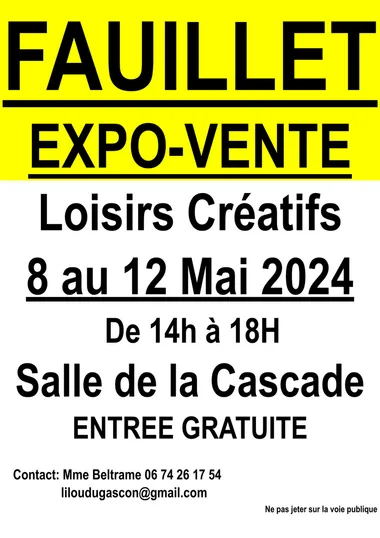 Expo-Vente - 8 au 12 Mai 2024 - Fauillet (Redim)