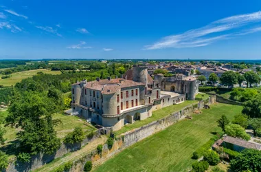 Château Duras Drone zicht op zuidwestgevel 2020 verkleind