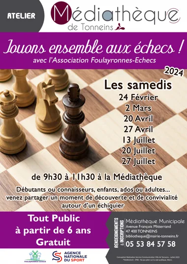 Laten we samen schaken - 24 februari tot 27 juli 2024 - Tonneins (Redim)