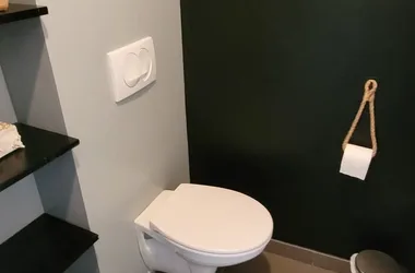 WC de la chambre parentale verte