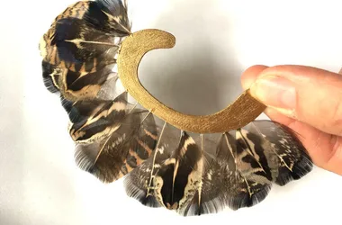 Earcuff bijou d'oreille en faisan obscur et impression 3D