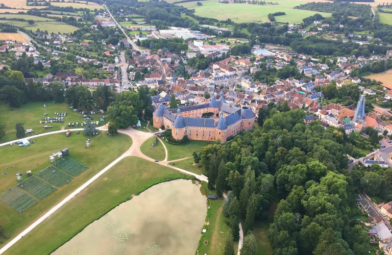 castle of st fargeau aerial view