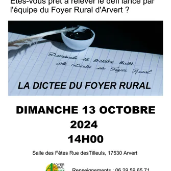 Dictée du Foyer Rural d’Arvert 2024