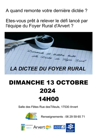 Dictée du Foyer Rural d’Arvert 2024