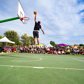 Basketball and sun