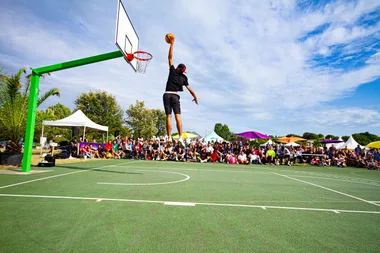 Basketball and sun