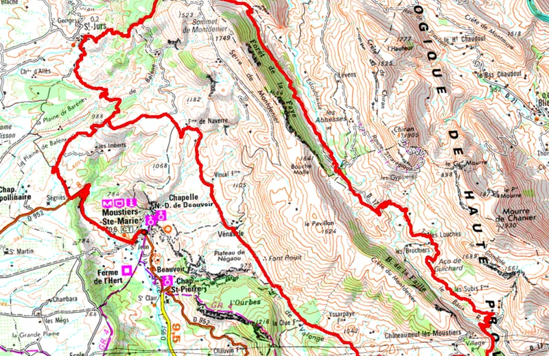 Tour du massif du Montdenier – D – Moyen – ↔ 67 km, 5h