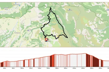 N°5 Noir - Le Montdenier - Profil circuit VTT Moustiers-Sainte-Marie