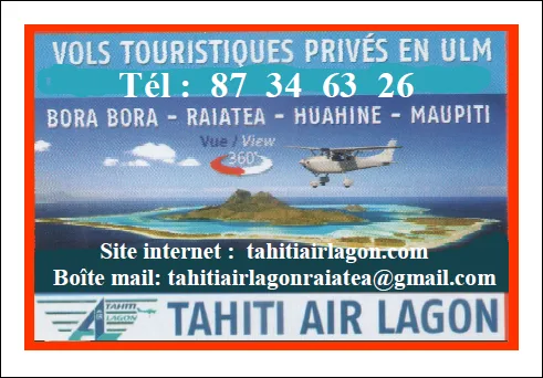 Tahiti Air Lagon: Vols Touristiques Privés - Tahiti Tourisme